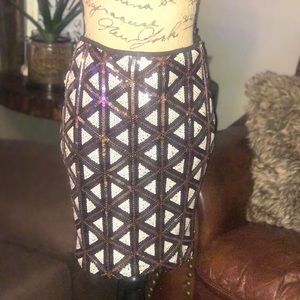 Sequined Pencil Skirt